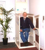 Chair lift giving access to the upper floors at The Stables
