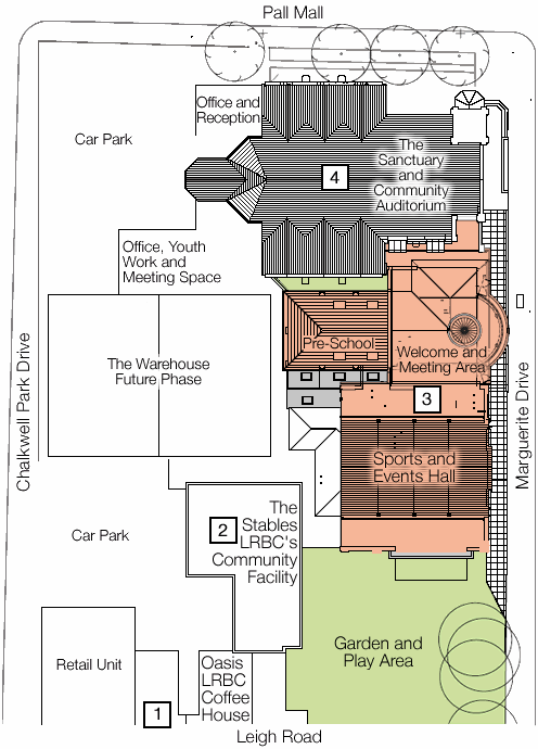Overhead plan of new build