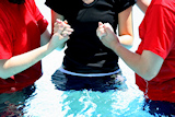 Image of immersion baptism