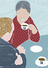 image of people having coffee